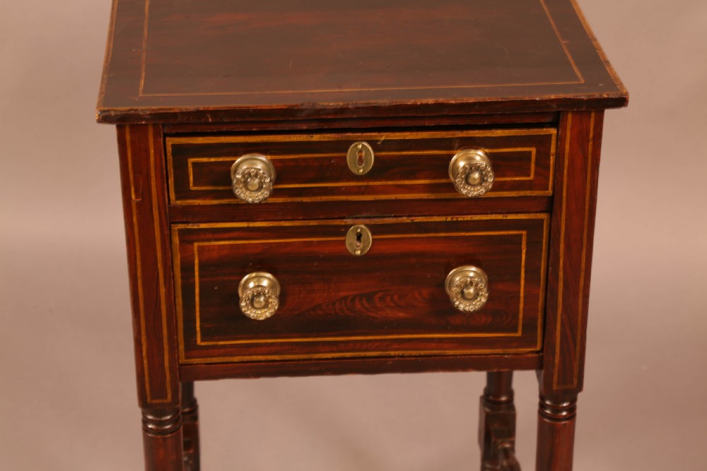Georgian Sewing table Simulated Rosewood View VII