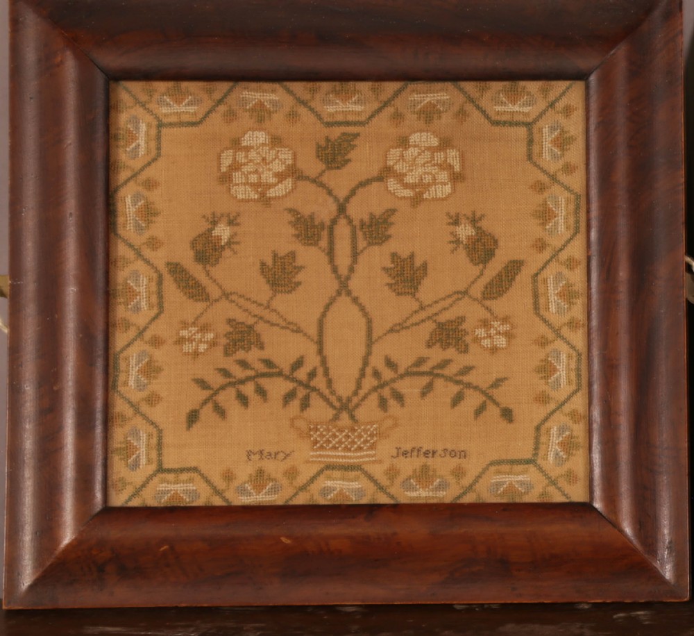 A Pair of Needlework Samplers Mary Jefferson c1830 View II
