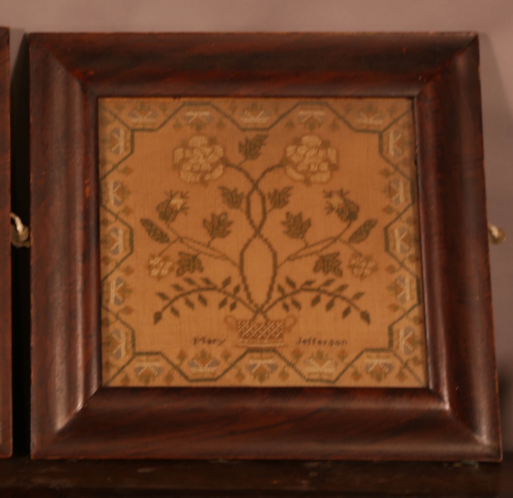 A Pair of Needlework Samplers Mary Jefferson c1830 View III