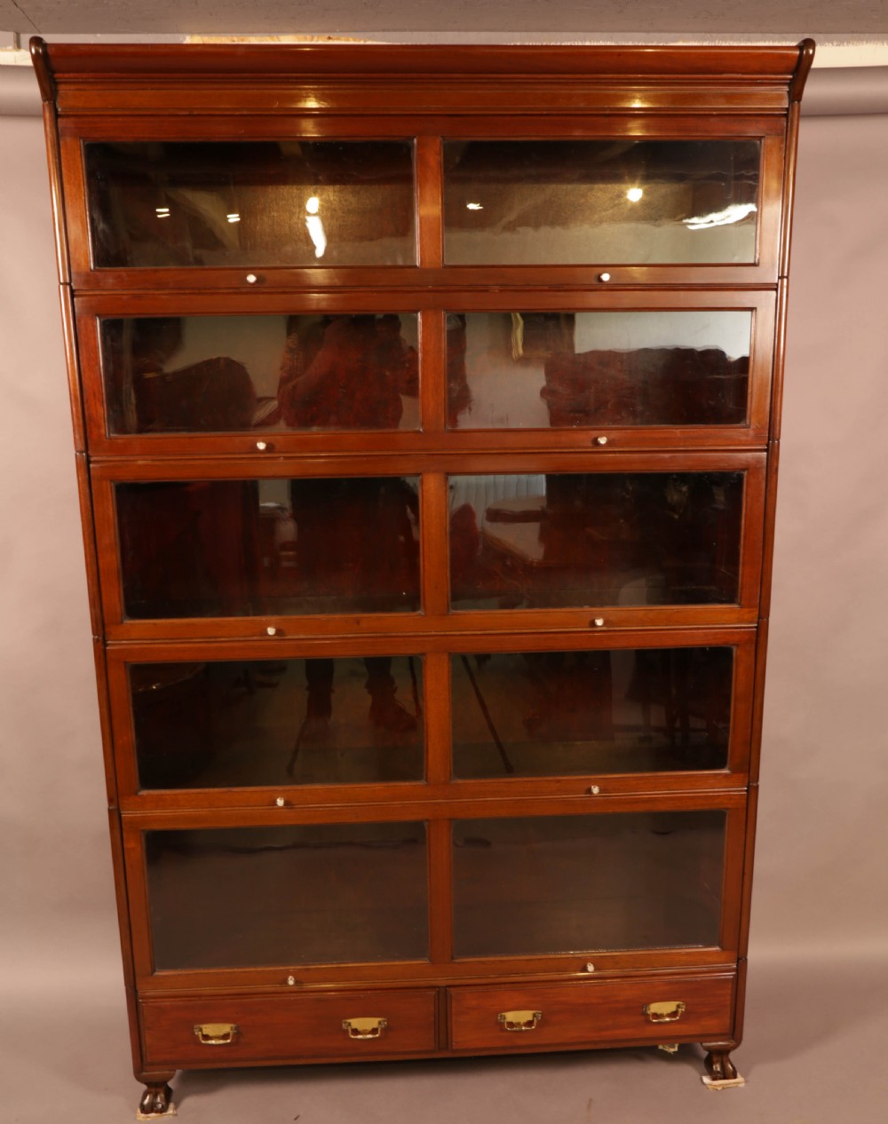 A Five Tier Stacking Bookcase in Mahogany