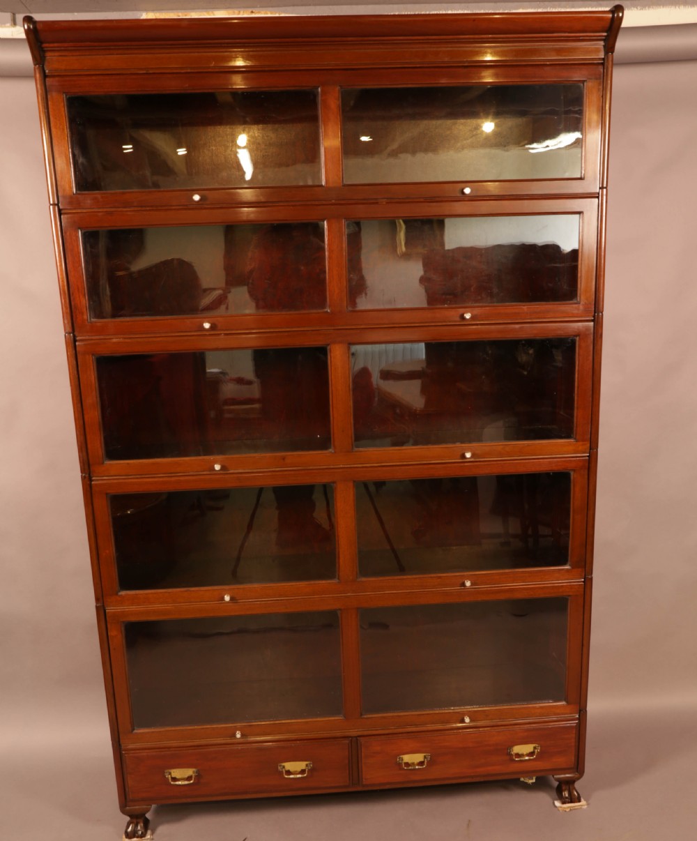 A Five Tier Stacking Bookcase in Mahogany View II