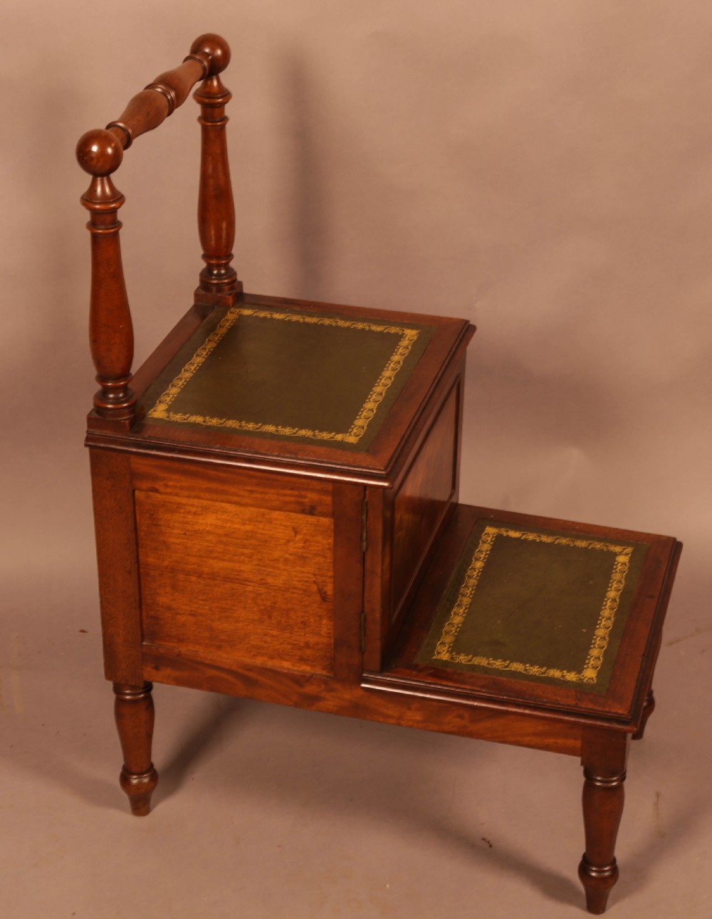 Victorian Mahogany Library Steps