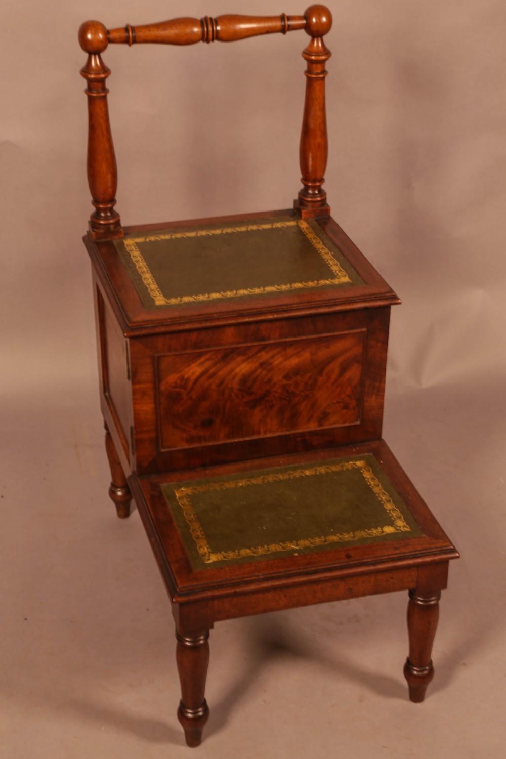 Victorian Mahogany Library Steps View IV