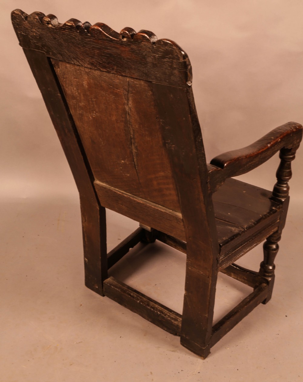 17th century armchair in Oak dated 1688 View III
