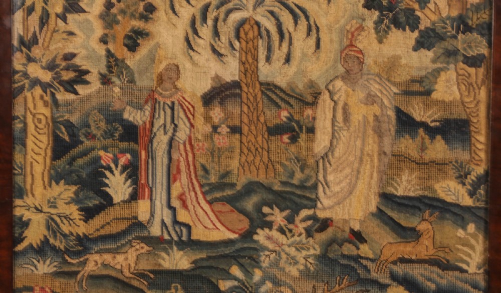 A superb 17th century Woolwork Panel View V