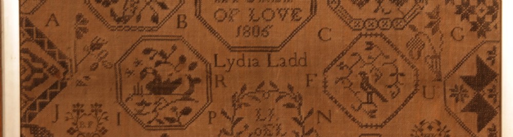 Ackworth Quaker School Sampler Lydia Ladd 1806 View V