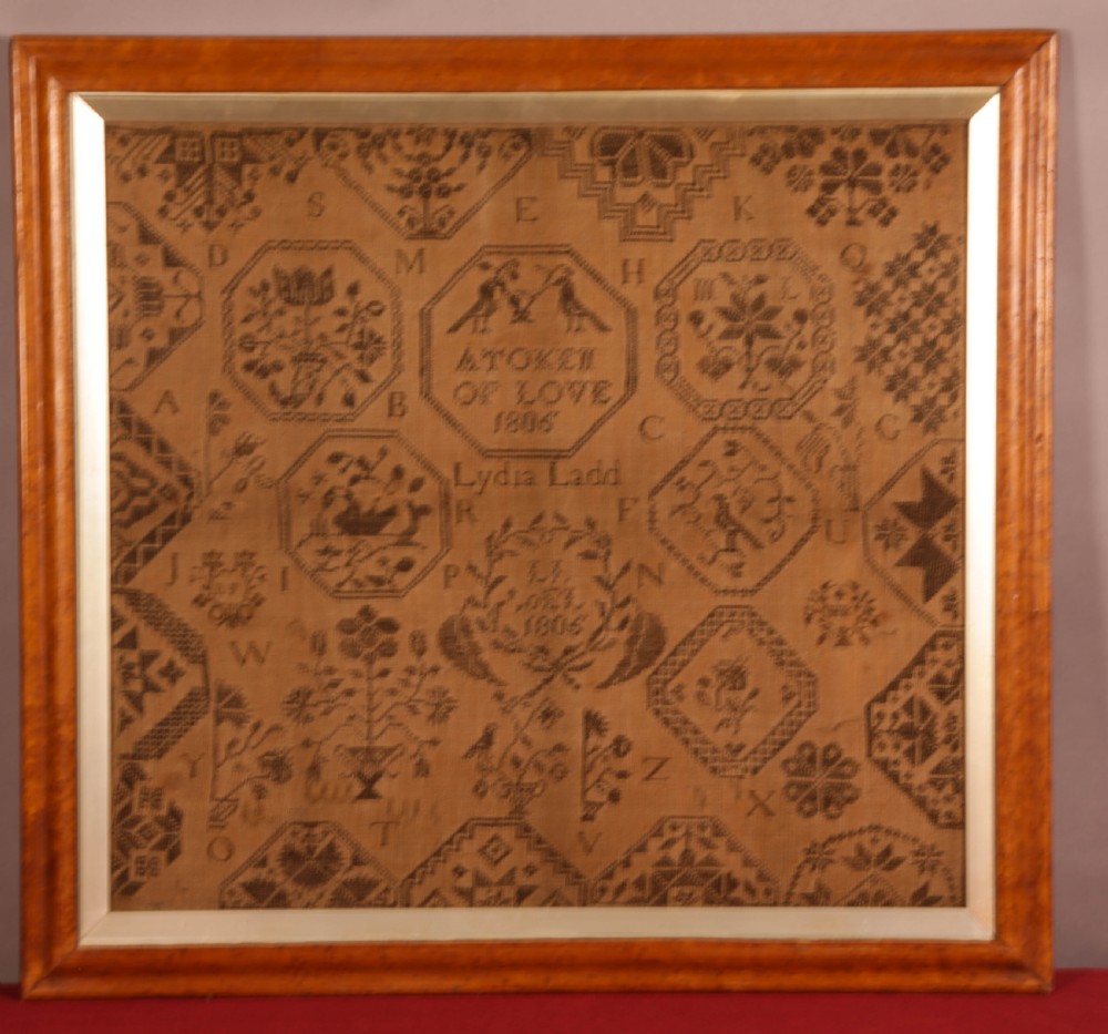 Ackworth Quaker School Sampler Lydia Ladd 1806 View VI