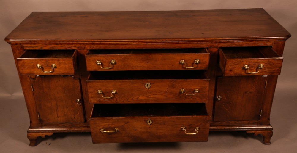 A Georgian Oak Serving Dresser View V