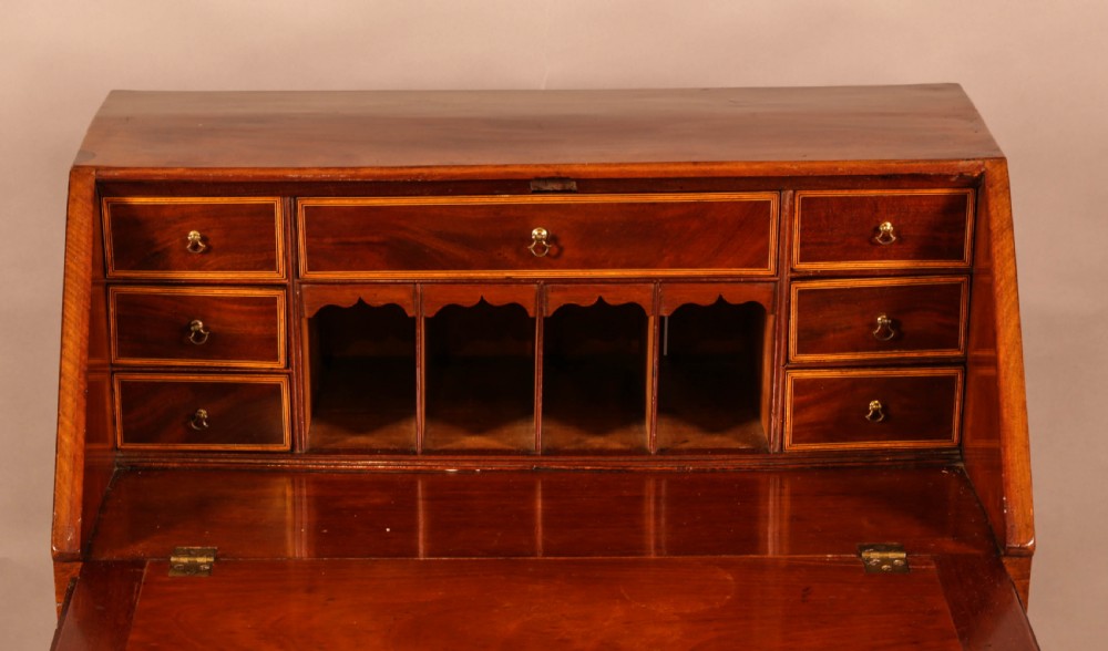 A Tiny Georgian Inlaid Mahogany Beureau View V