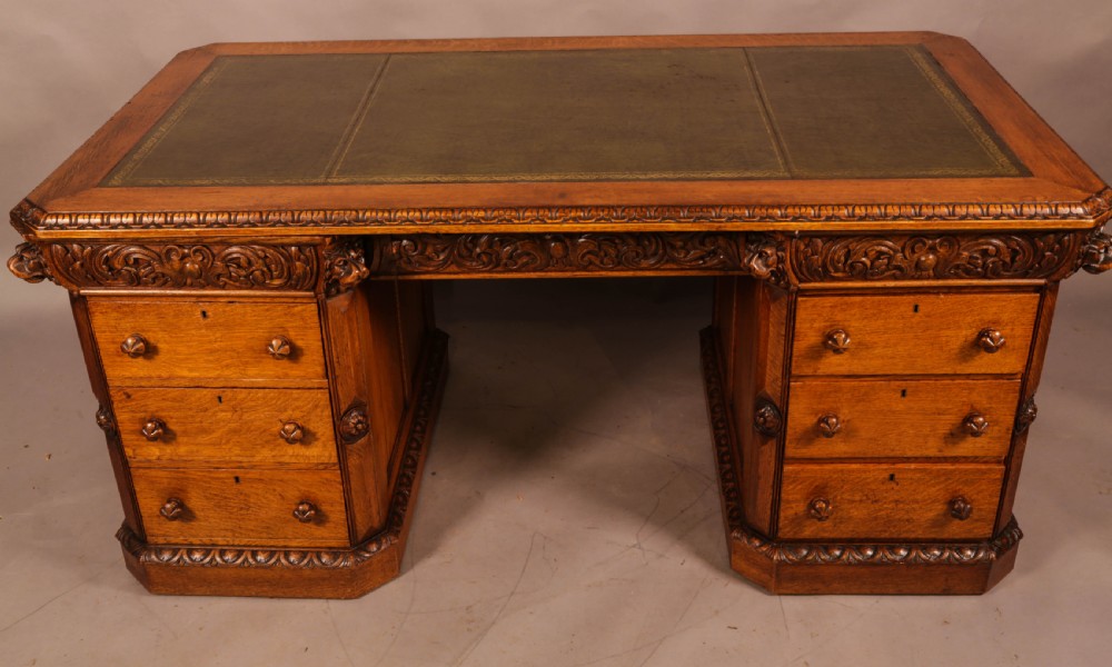 A Good Quality Partners desk in Oak