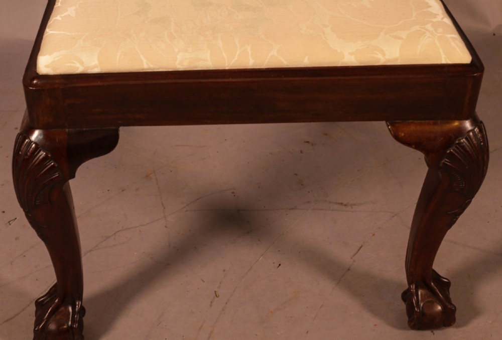 A Set of 8 Mahogany Dining chairs in the Chippendale style c 1900 View IX