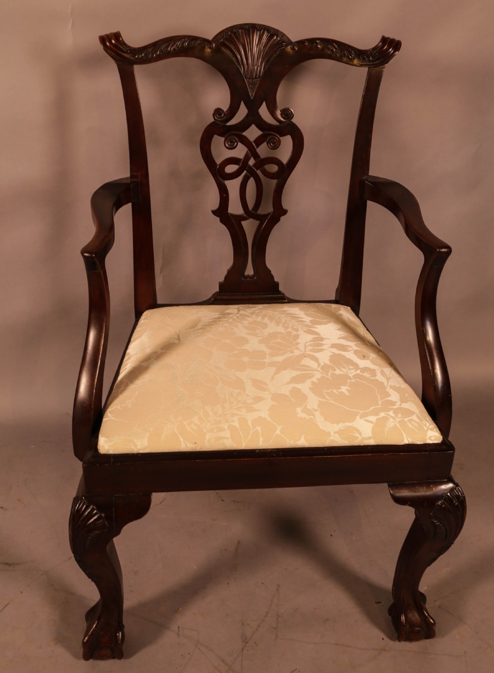 A Set of 8 Mahogany Dining chairs in the Chippendale style c 1900 View XI