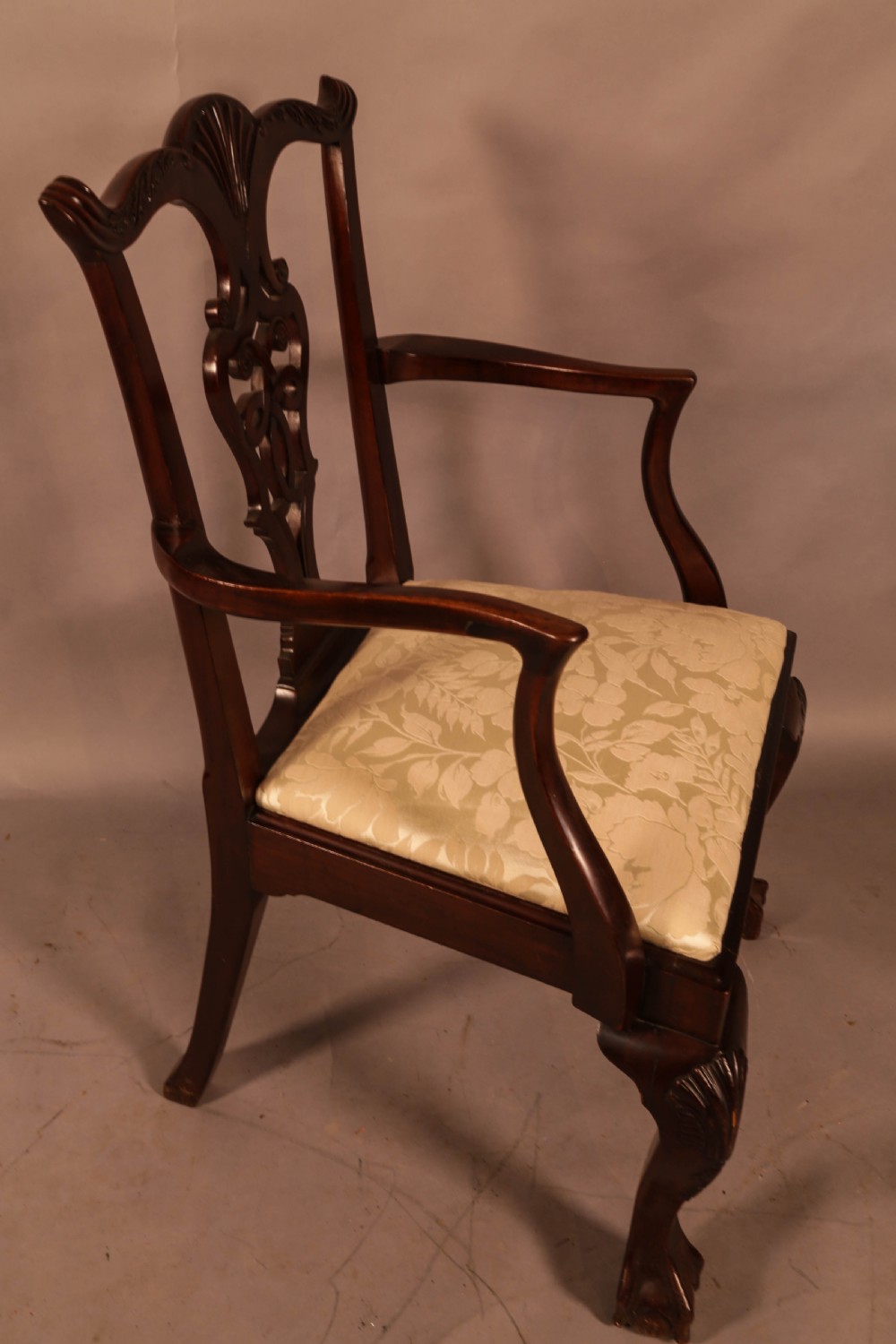 A Set of 8 Mahogany Dining chairs in the Chippendale style c 1900 View XII