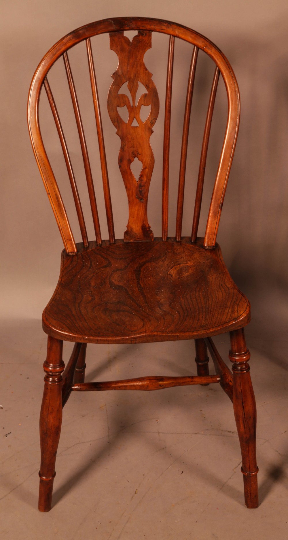 A near pair of Yew Wood Kitchen Windsor Chairs View II