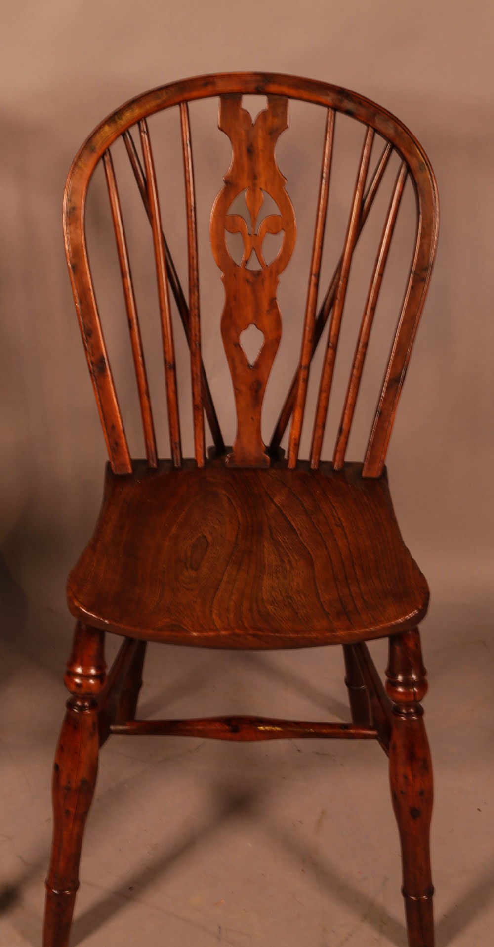 A near pair of Yew Wood Kitchen Windsor Chairs View III