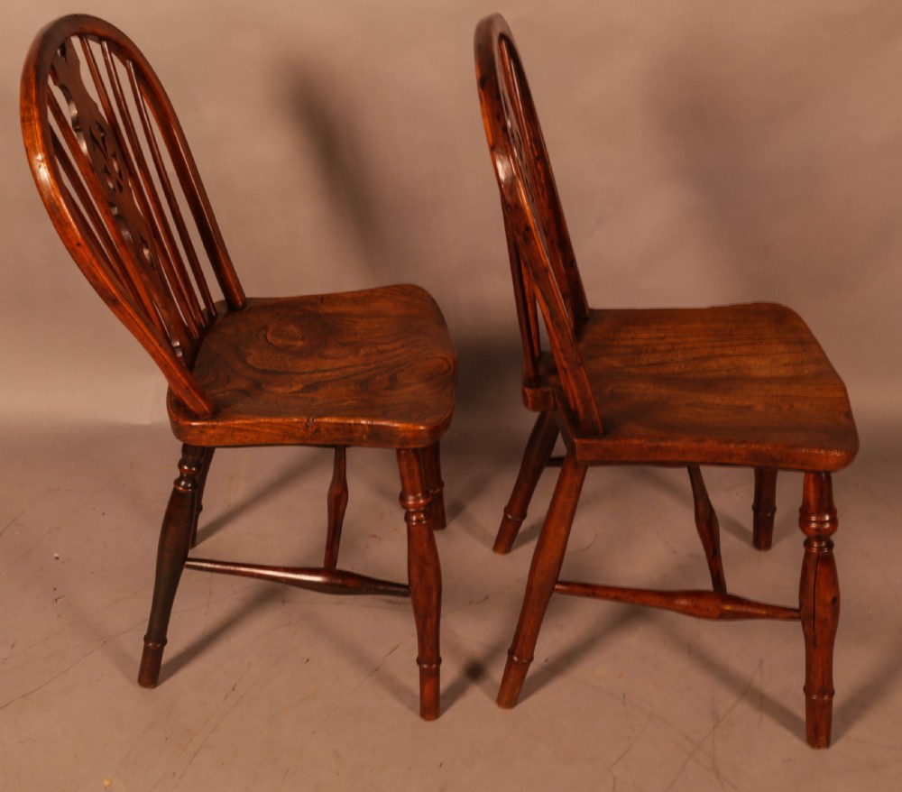 A near pair of Yew Wood Kitchen Windsor Chairs View V