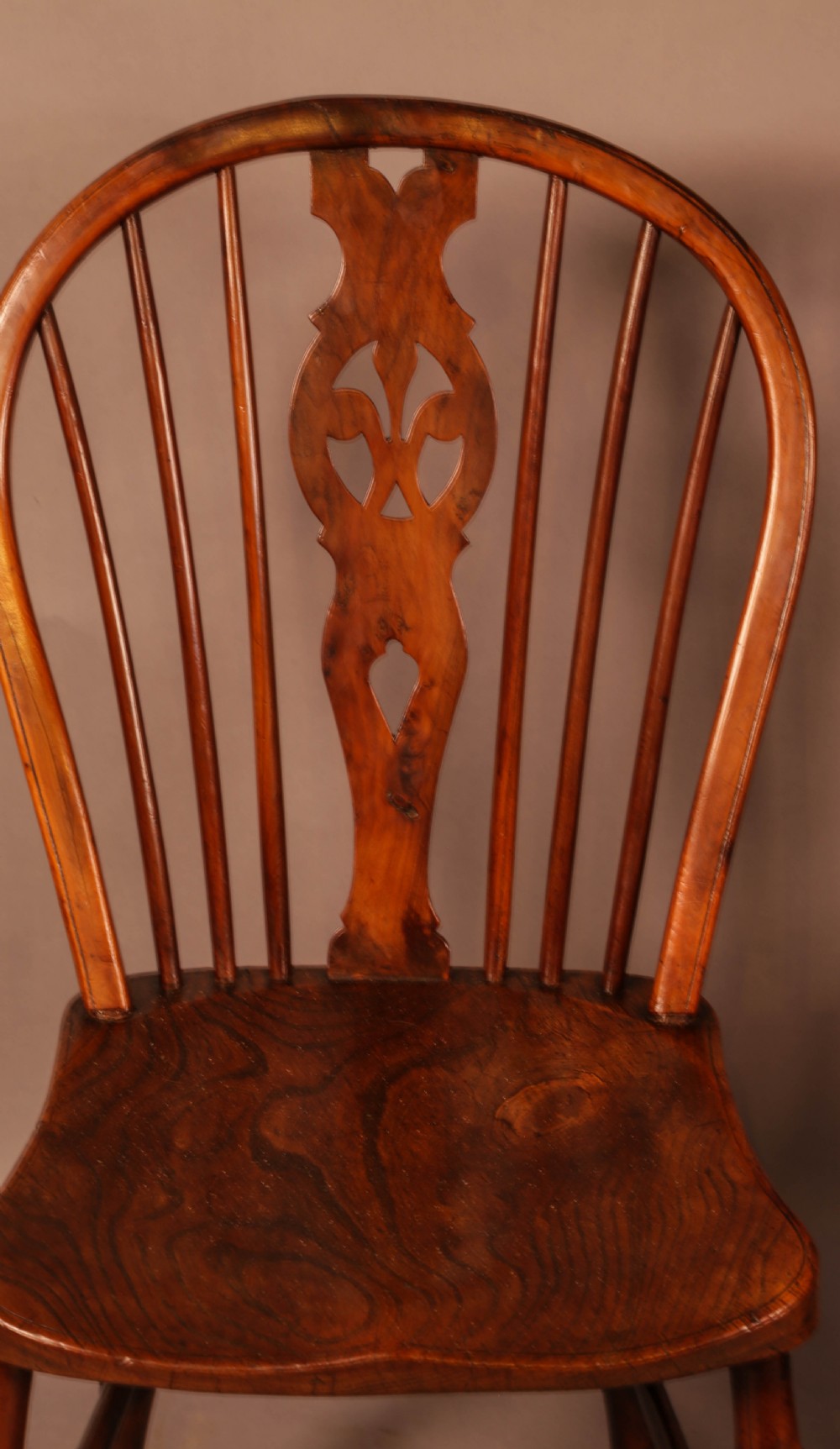 A near pair of Yew Wood Kitchen Windsor Chairs View VII