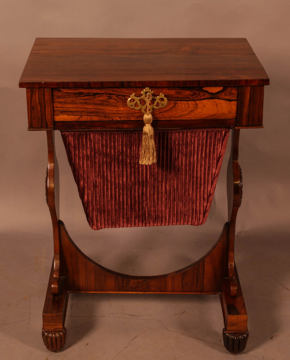 A William IV Ladies Sewing Table in Rosewood