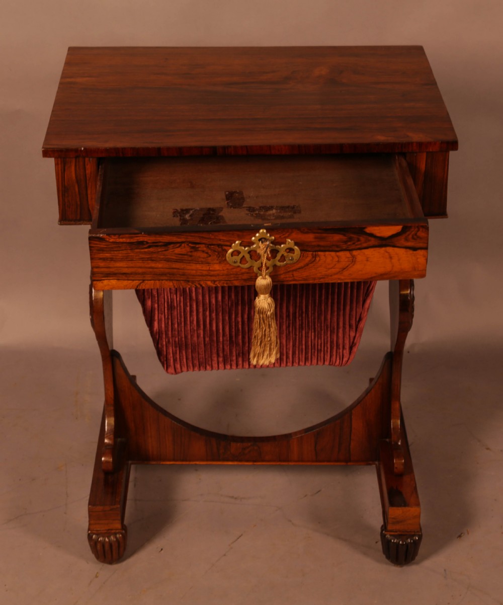 A William IV Ladies Sewing Table in Rosewood View II