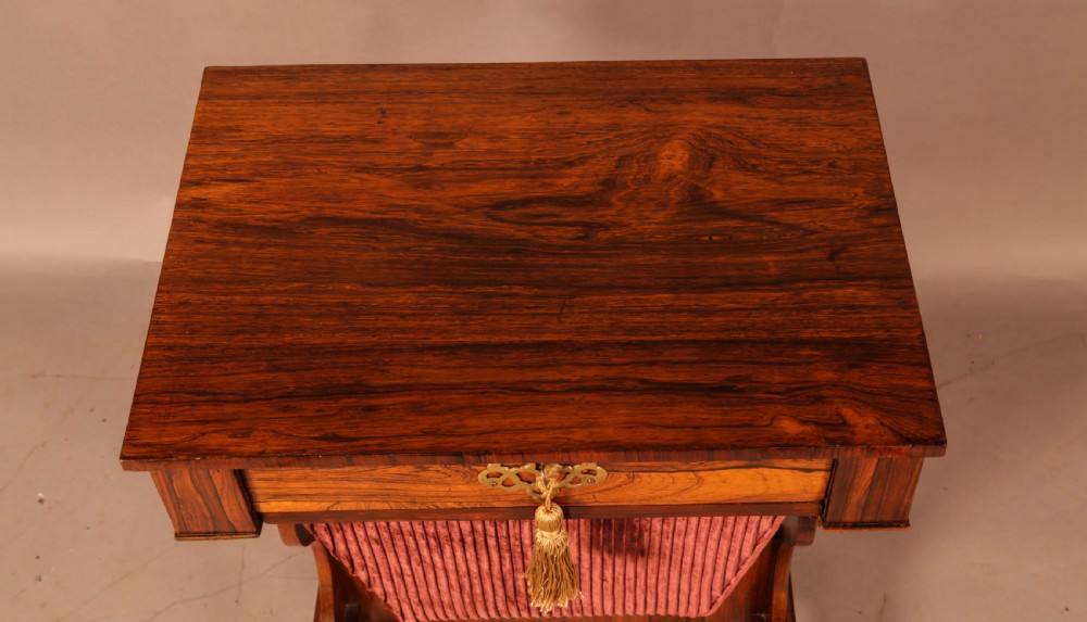 A William IV Ladies Sewing Table in Rosewood View VI