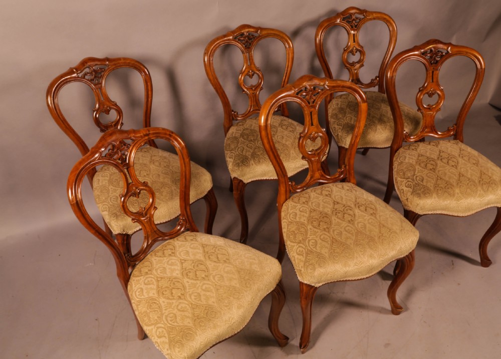 A Set of 6 Victorian Dining Chairs in Walnut View III