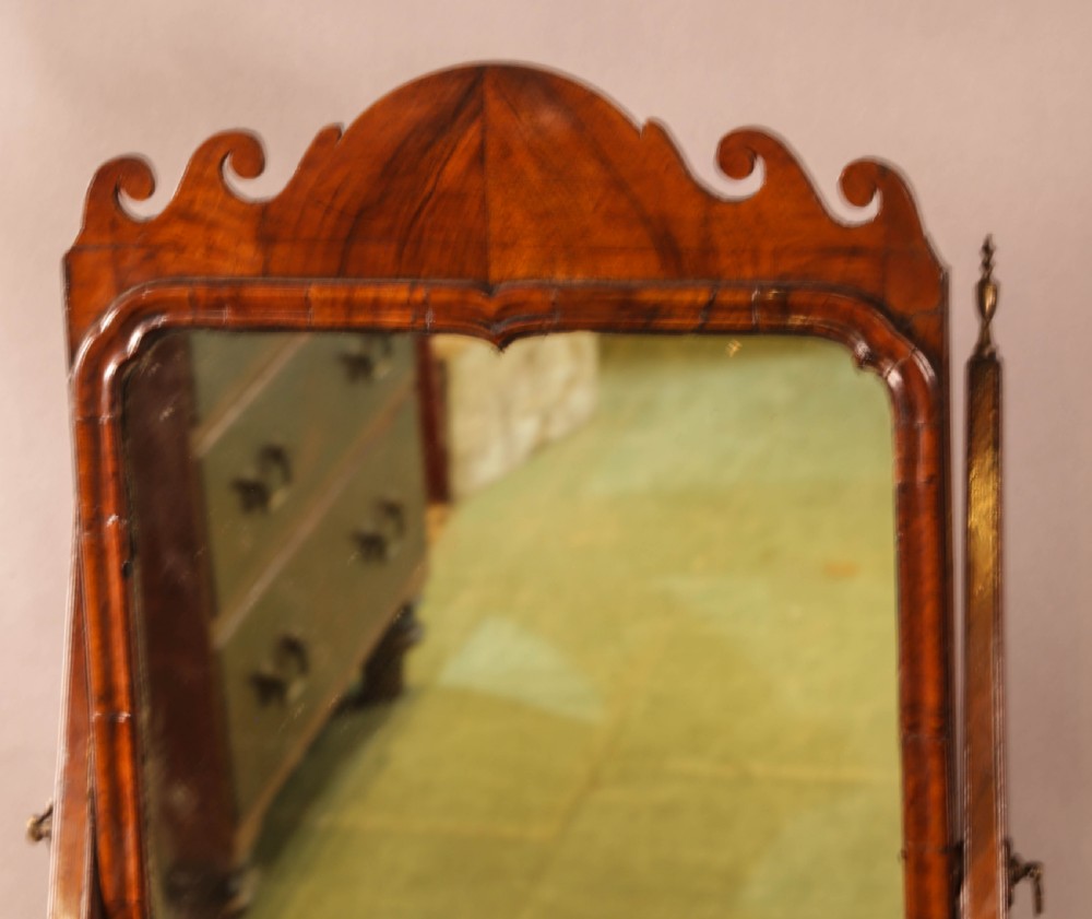 A Queen Ann Period Dressing Morror in Walnut View III
