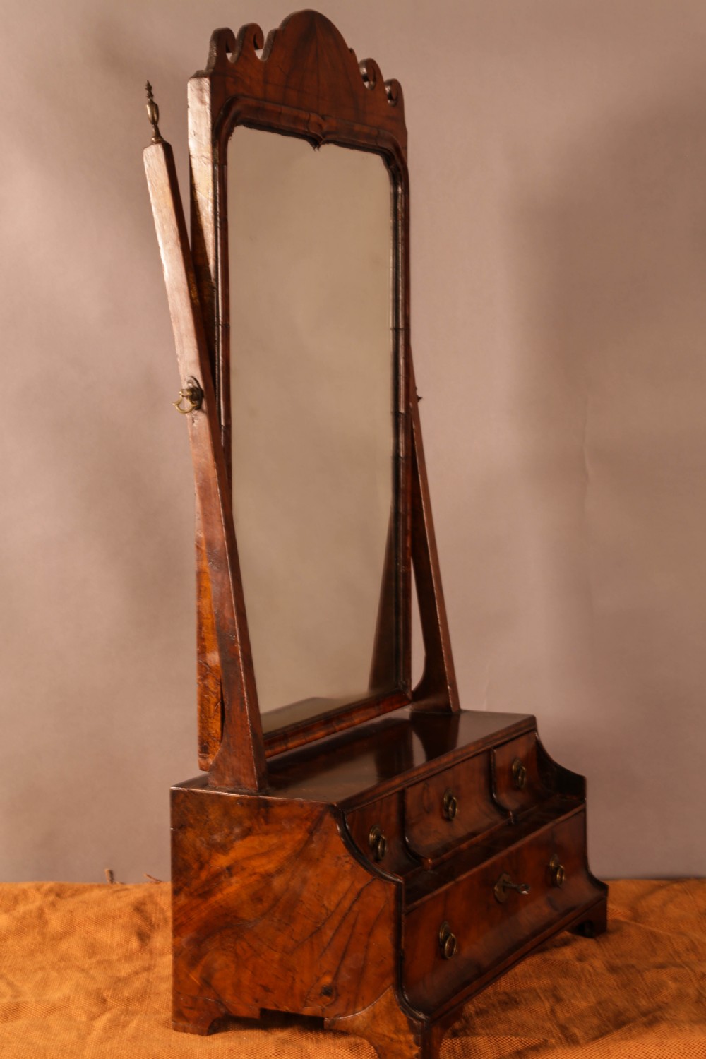 A Queen Ann Period Dressing Morror in Walnut View VI