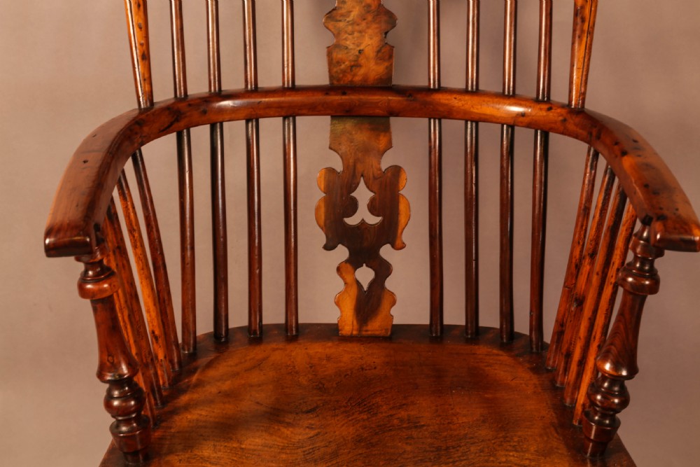 A Superb Yew Wood High Back Windsor Chair Allsop Worksop View VI