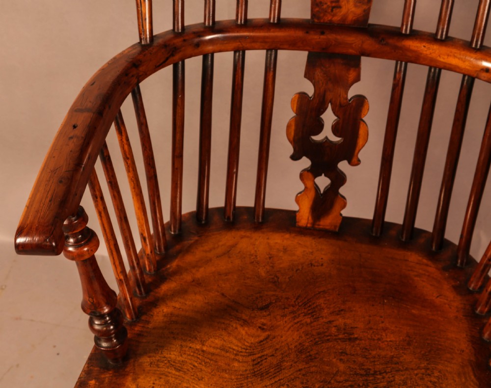 A Superb Yew Wood High Back Windsor Chair Allsop Worksop View VIII