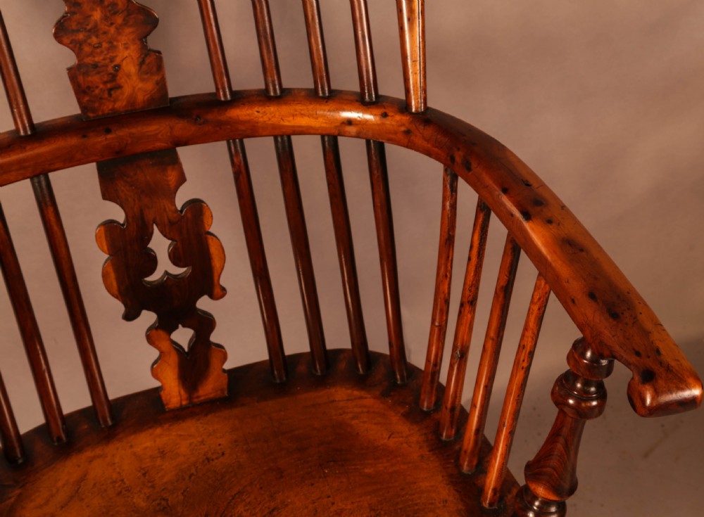 A Superb Yew Wood High Back Windsor Chair Allsop Worksop View IX