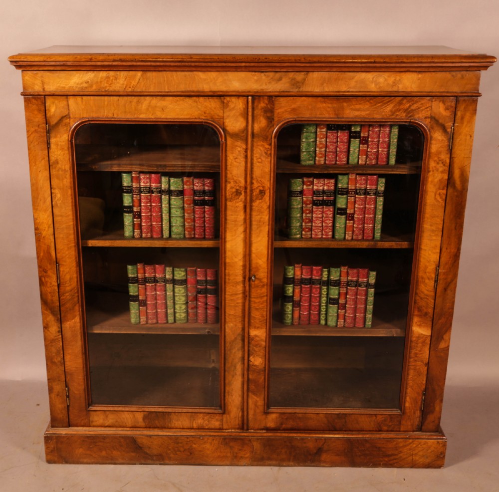 A Victorian Burr Walnut Bookcase