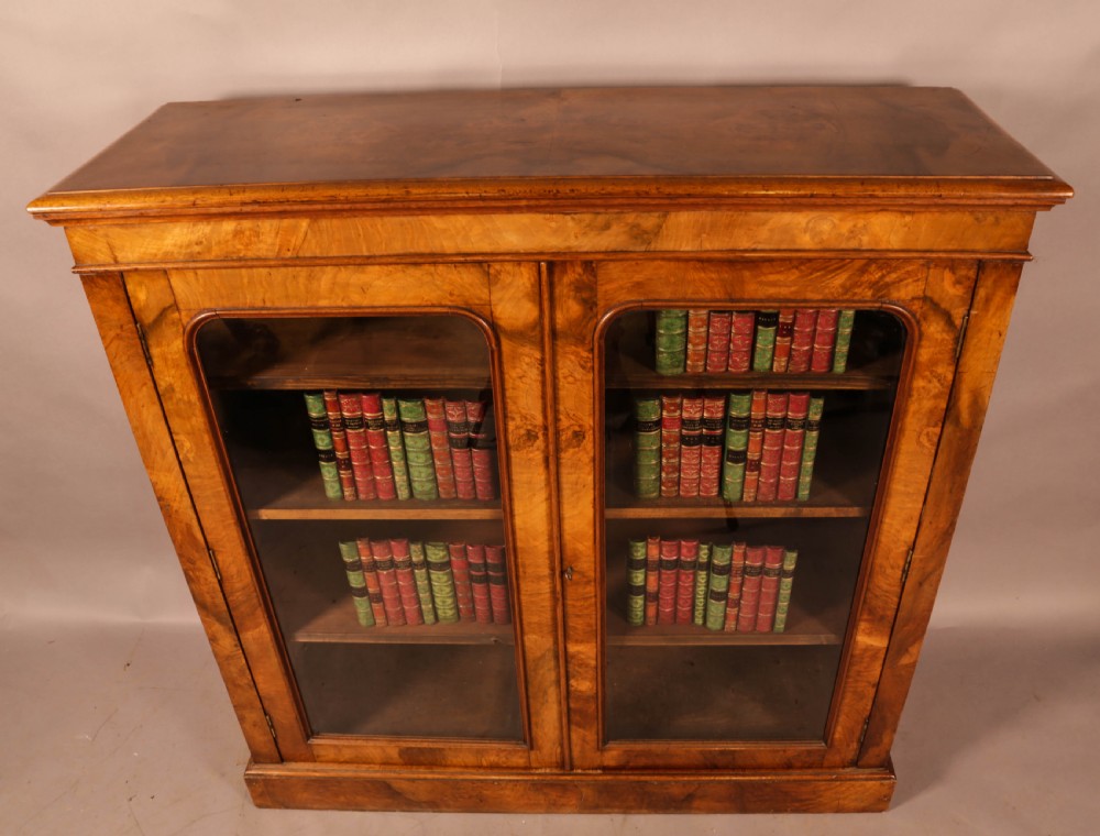 A Victorian Burr Walnut Bookcase View VIII