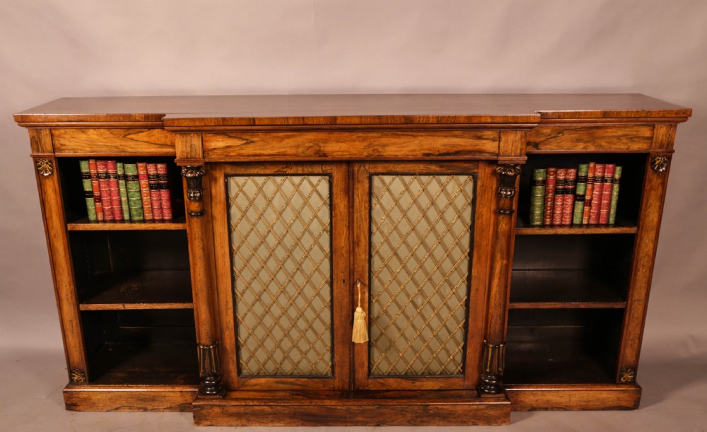 Regency period low Bookcase in Rosewood