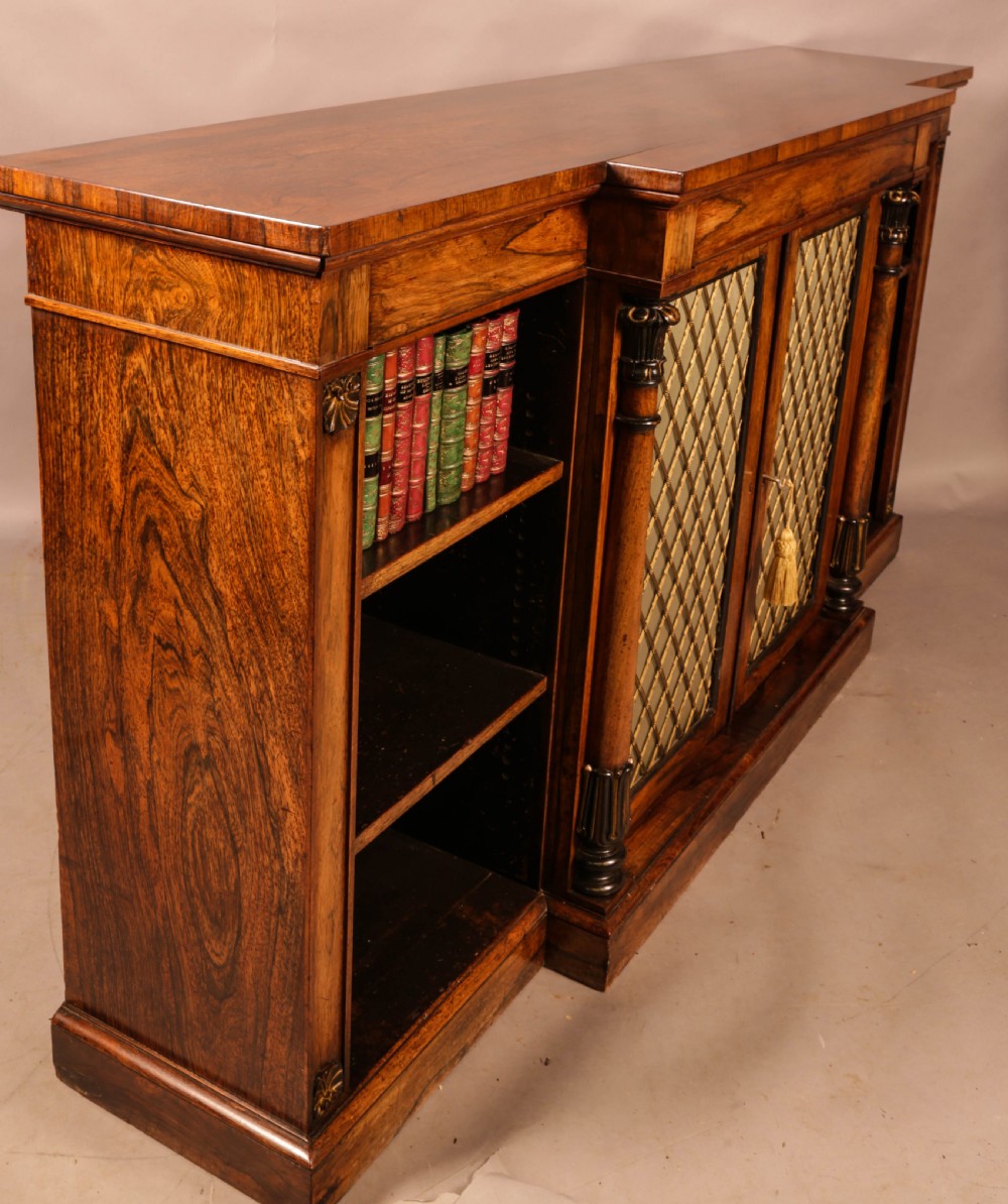 Regency period low Bookcase in Rosewood View II