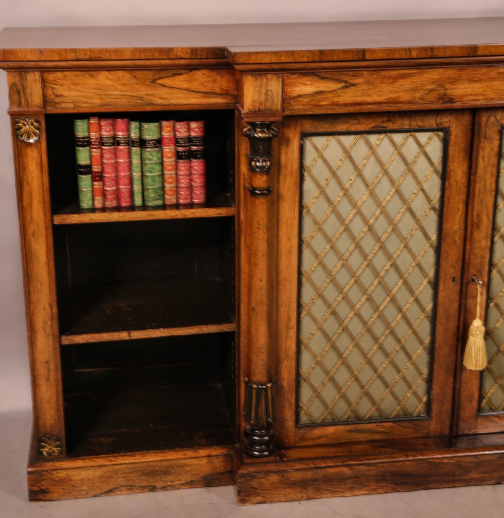 Regency period low Bookcase in Rosewood View IX