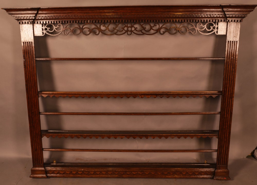 A Super 18th century plate rack in Oak