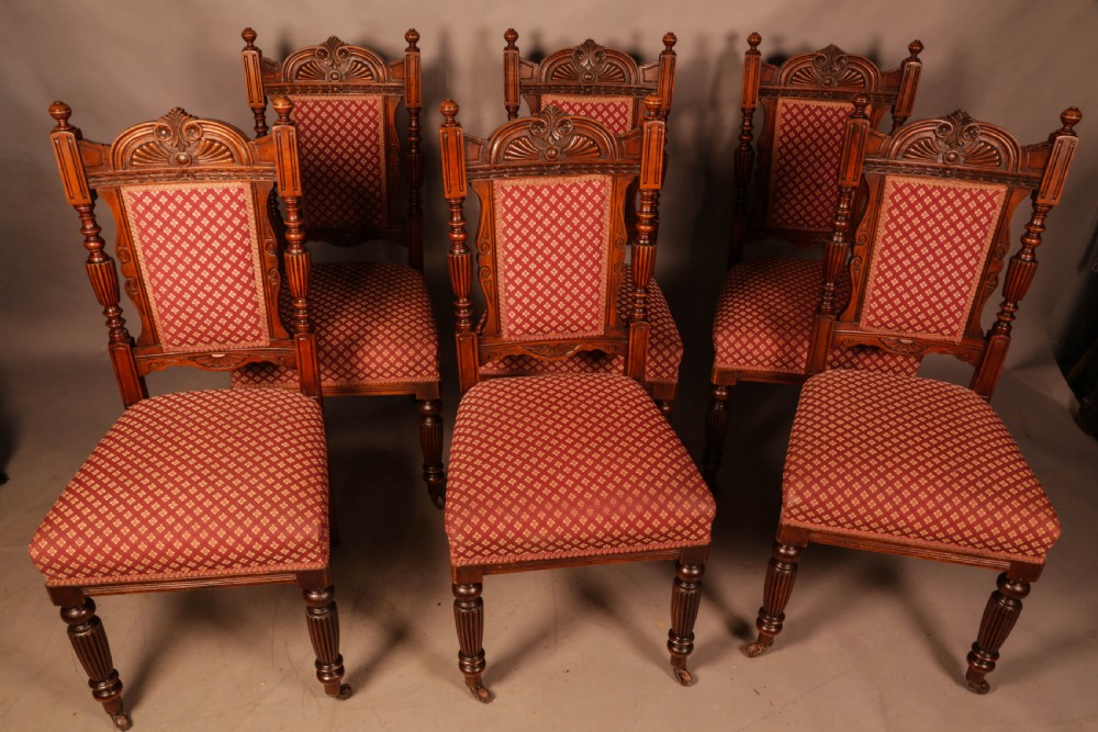A Set of 6 late Victorian Dining chairs View II