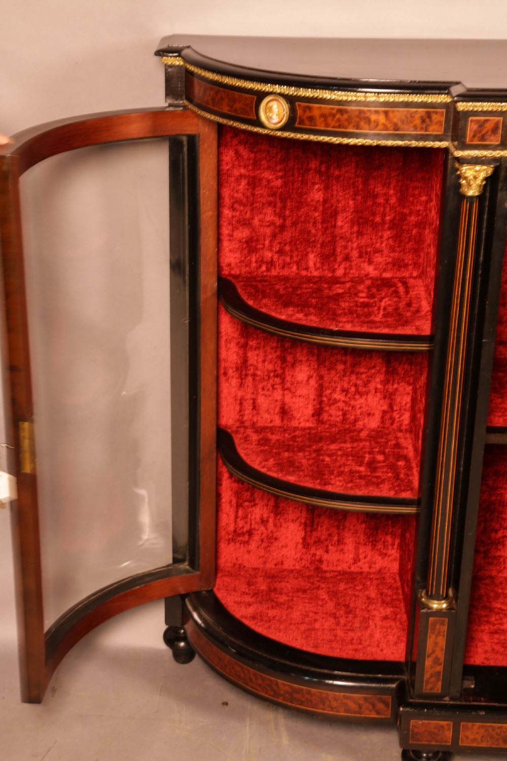An Atractive Victorian Ebonized Credenza View VI