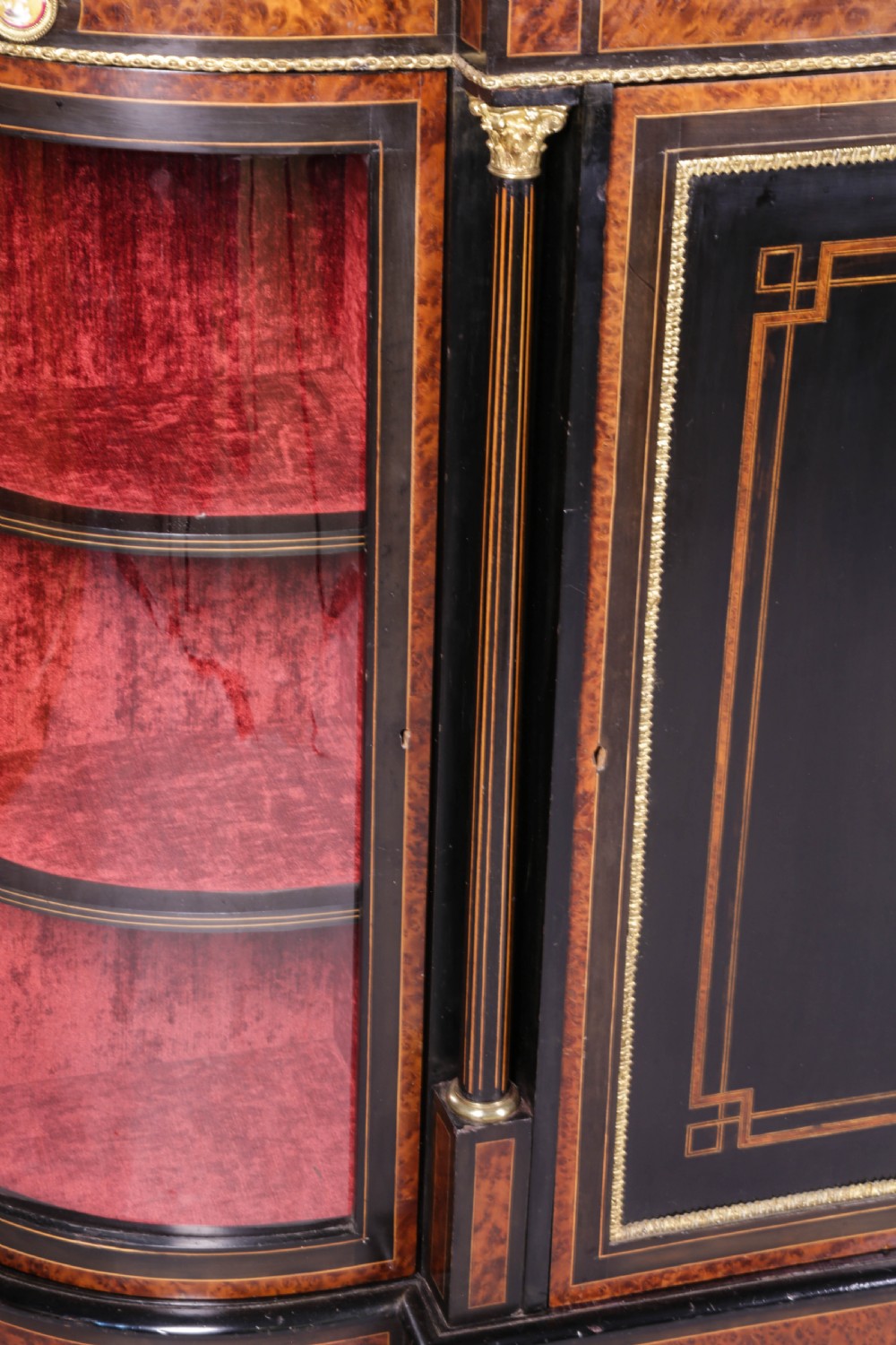 An Atractive Victorian Ebonized Credenza View VII