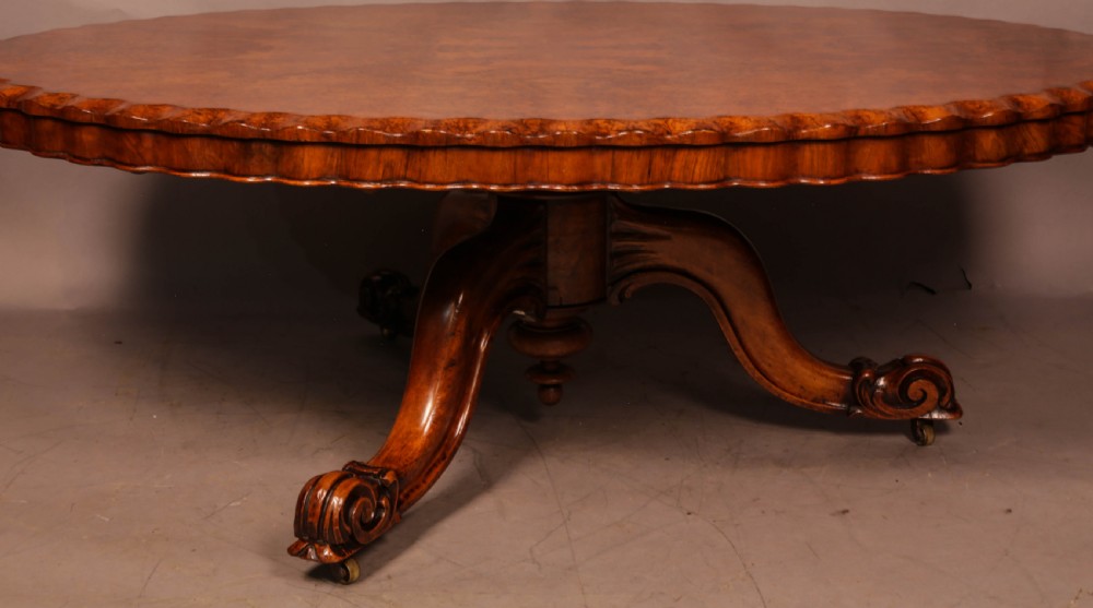 A Victorian Burr Walnut Coffee Table View V