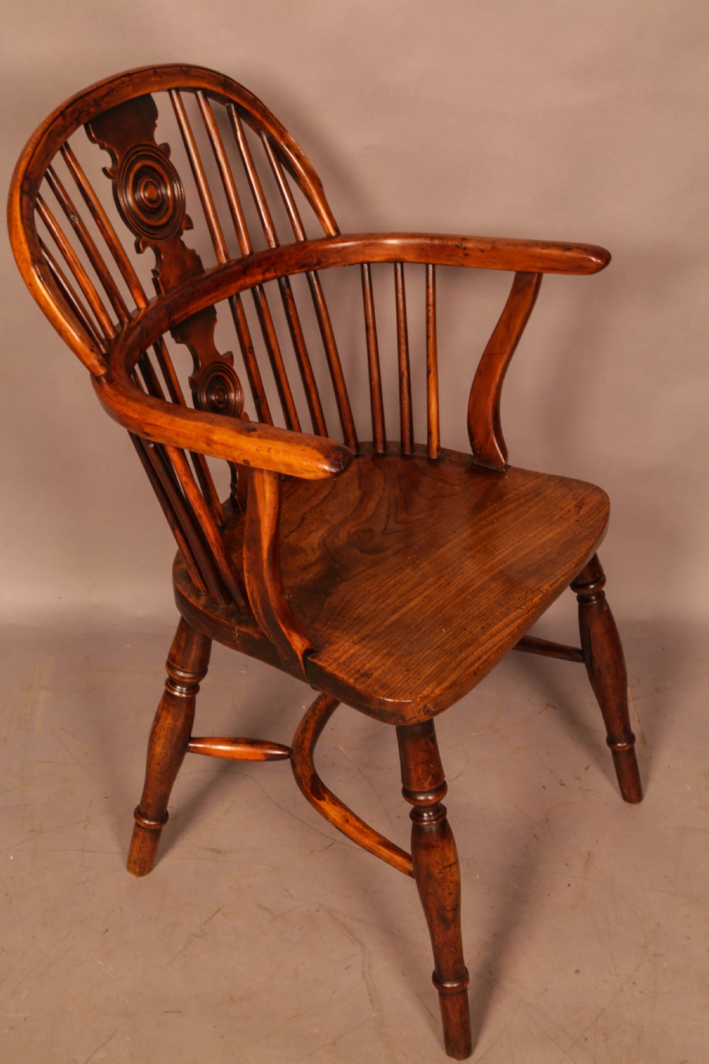 A Very Rare William Wheatland Yew Windsor Chair