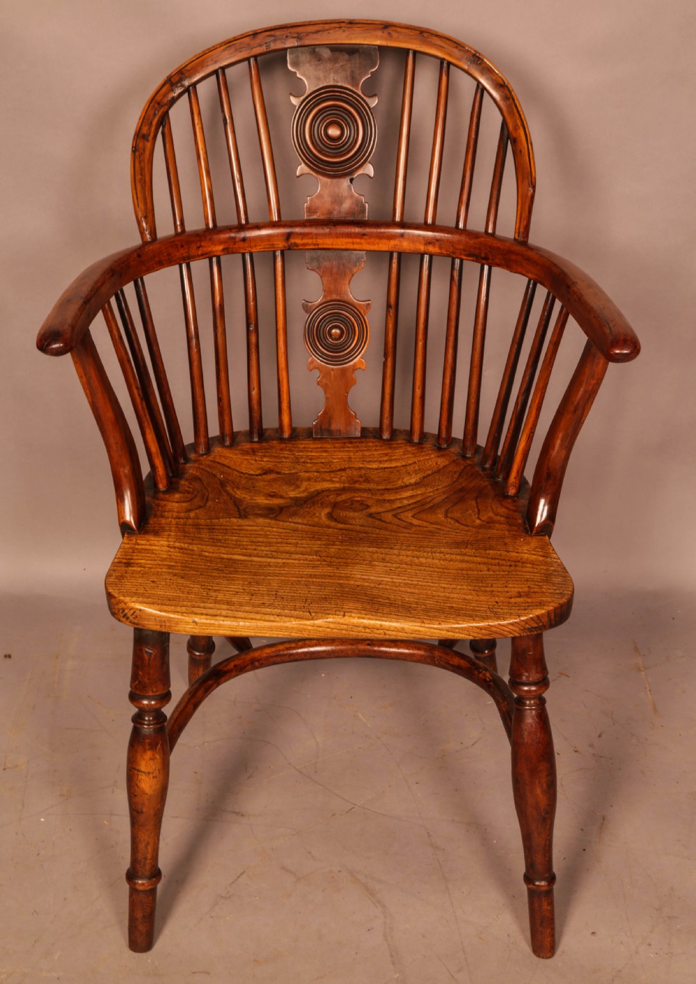 A Very Rare William Wheatland Yew Windsor Chair View II