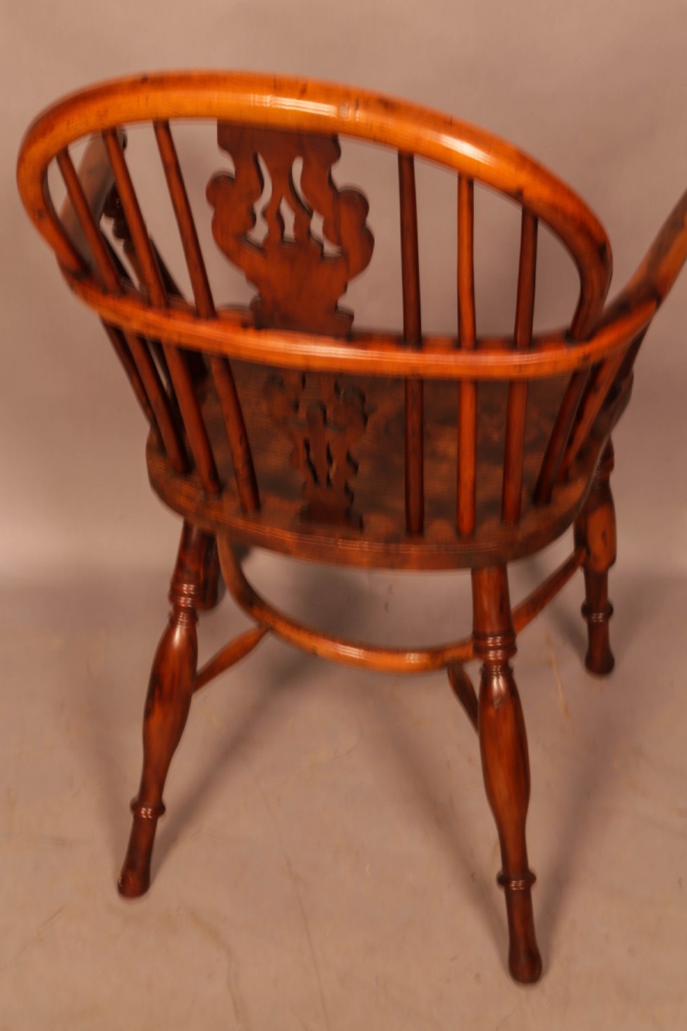 A Rare George Nicholson Best Model Yew Windsor chair View III