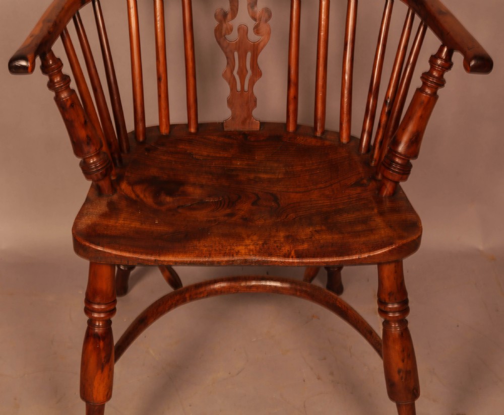 A Rare George Nicholson Best Model Yew Windsor chair View V