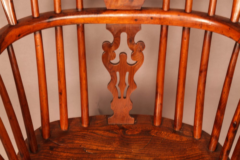 A Rare George Nicholson Best Model Yew Windsor chair View X
