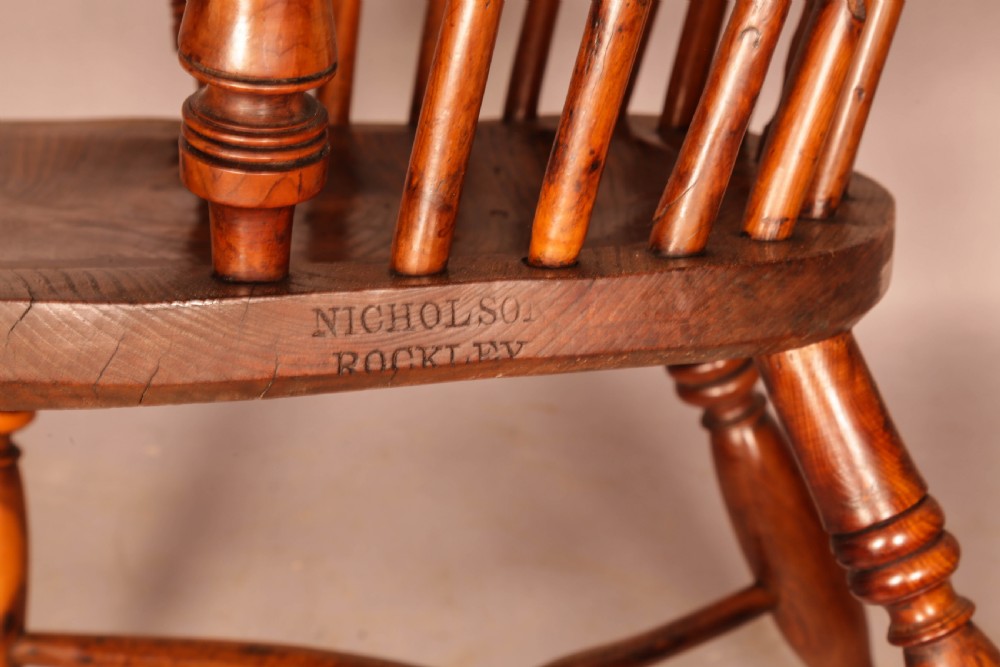 A Rare George Nicholson Best Model Yew Windsor chair View XII