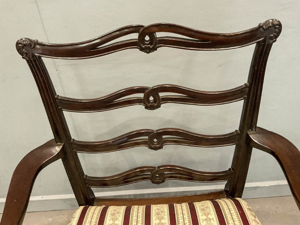 A Set of 12 Ribbon Back Dining Chairs Mahogany View IX