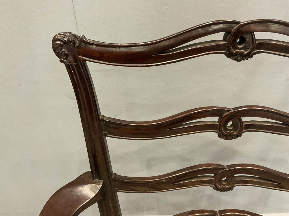 A Set of 12 Ribbon Back Dining Chairs Mahogany View X