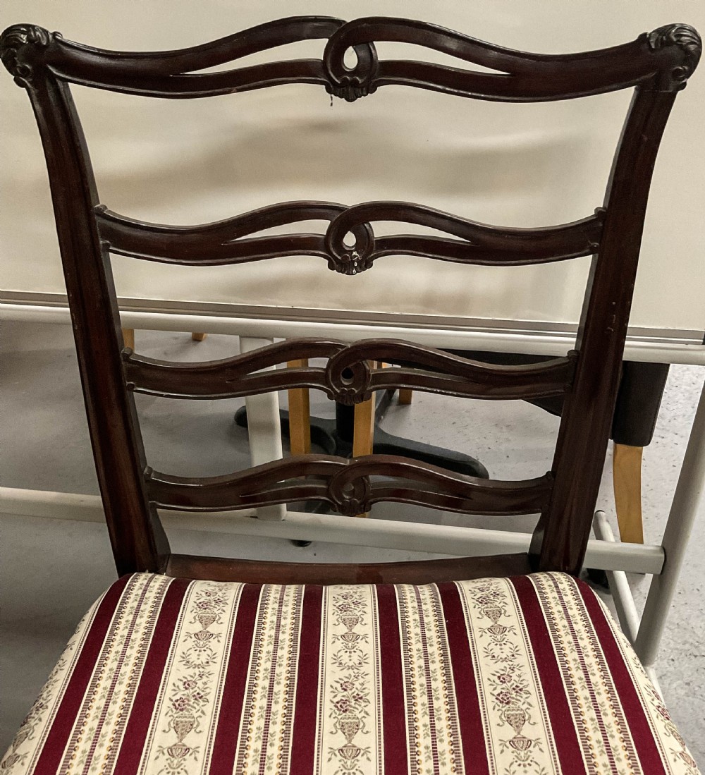 A Set of 12 Ribbon Back Dining Chairs Mahogany View XIX