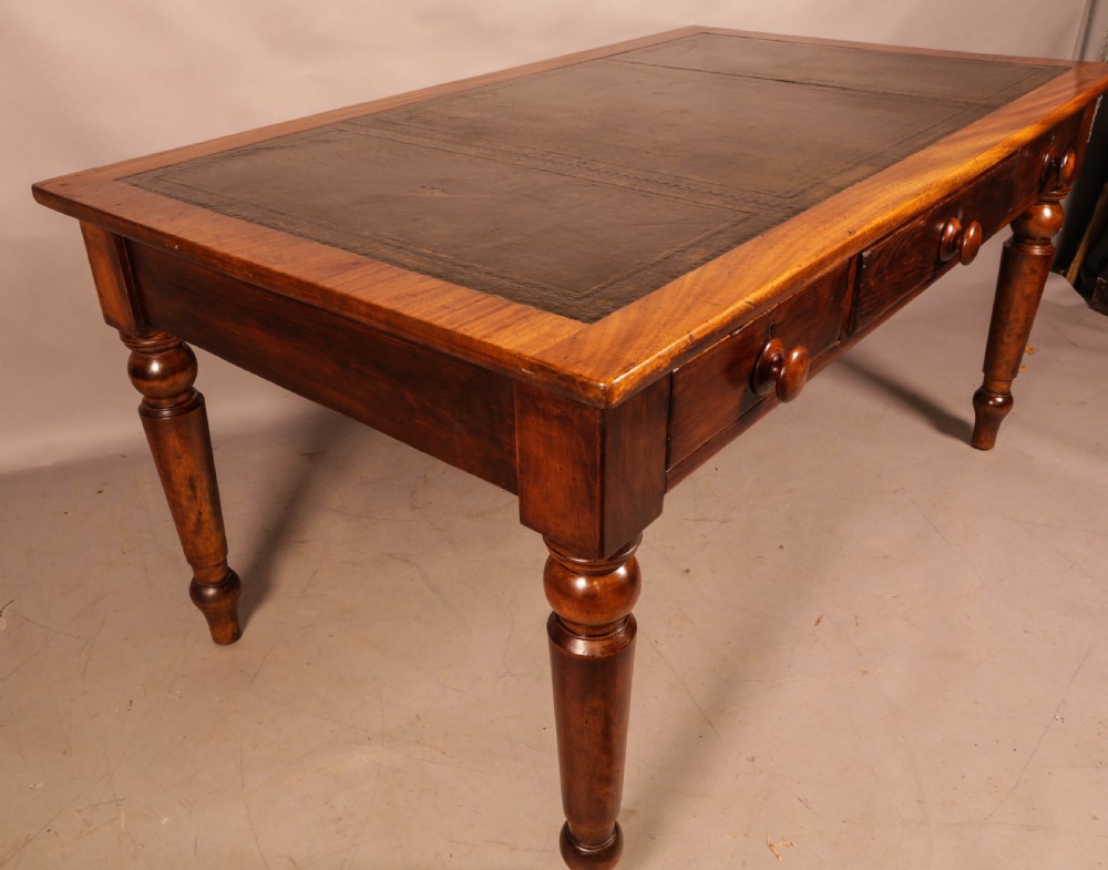 A Victorian Library Table in Mahogany and Pine View XI